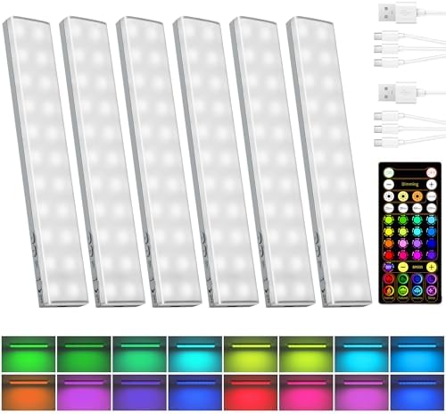 EZVALO 80RGB Color Changing Under Cabinet Lighting, Led Shelf Lights by EZVALO