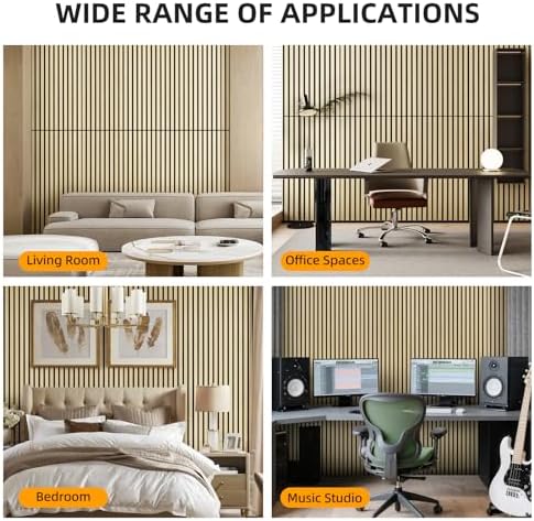 4 Pack Wood Slat Wall Panel, 47.2" x 23.6" Acoustic Wall Panels - Image 7