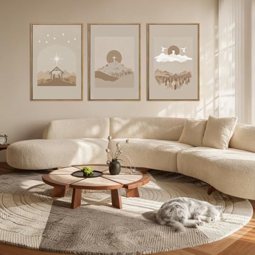 IARTTOP Jesus Christian God Framed Wall Art Large 16x24 Inch Nativity Religious - Image 5