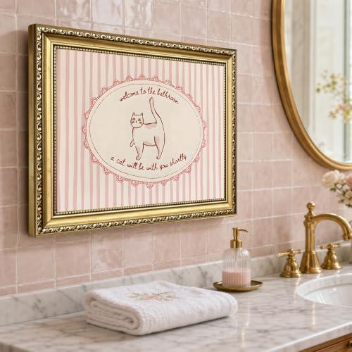 Cute Cat Bathroom Wall Art Welcome to the Bathroom a Cat Will Be - Image 2