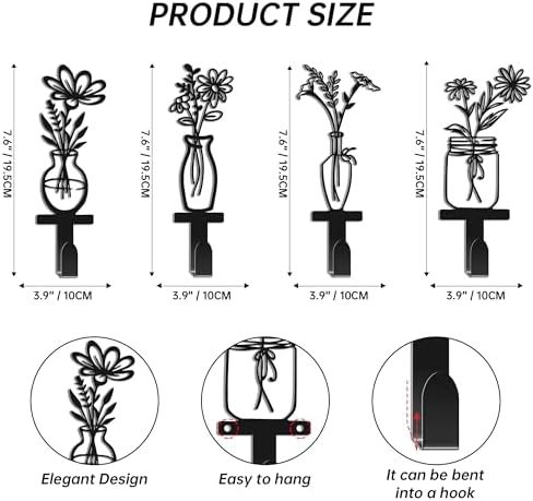 Metal Flower Wall Hooks - Image 2