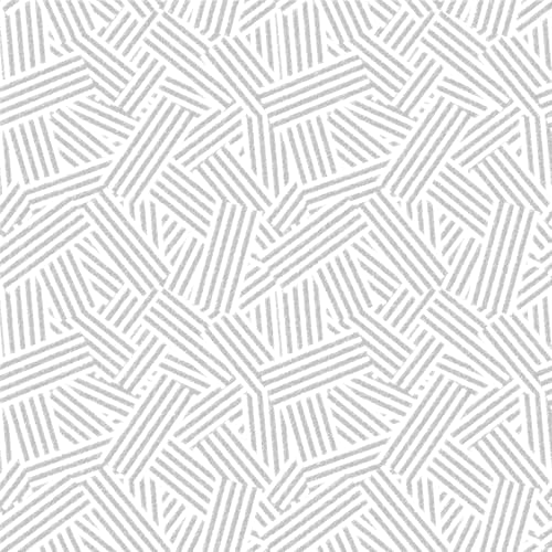 Timeet Modern Geometric Peel and Stick Wallpaper 17.3" x 78.7" Gray Stripe by Timeet