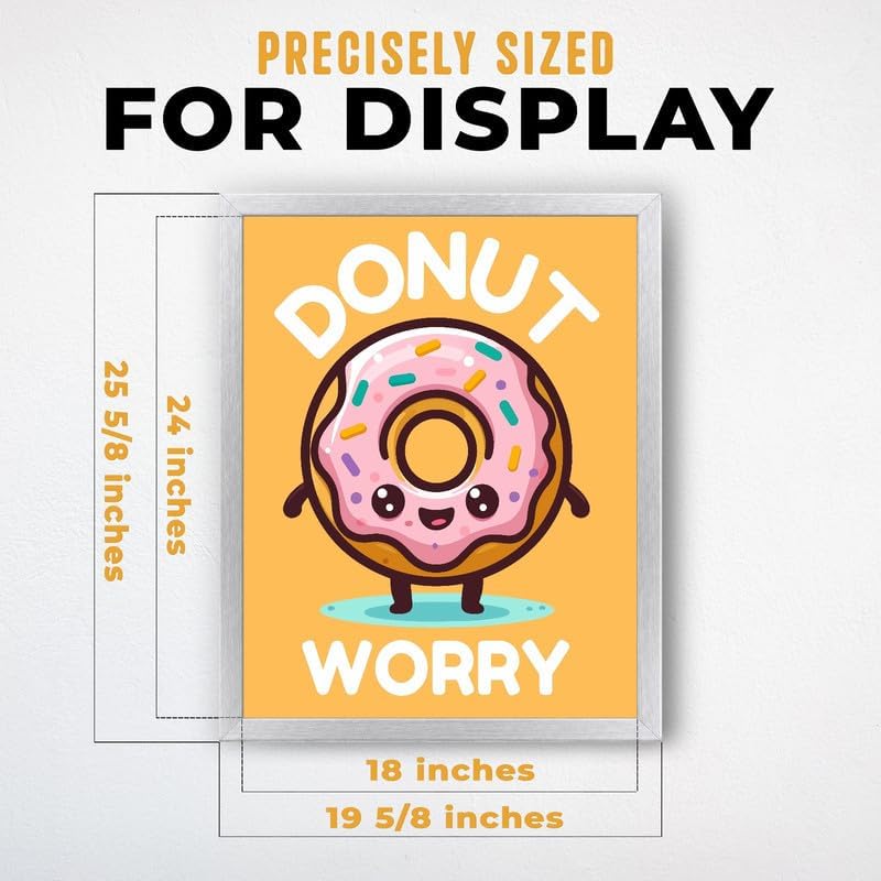 InkFlow Posters Donut Worry Canvas Poster - Image 3