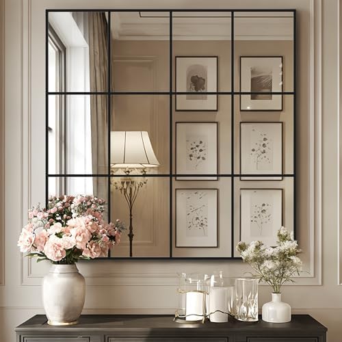 Antok Wall Mirror, Metal Framed Wall Mounted Mirror, Hanging or Leaning by AntokMirror