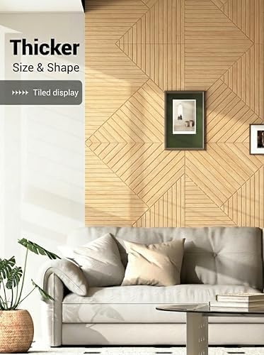 6 Pack UV Wood Texture Grooved Acoustic Wall Panels - Image 4