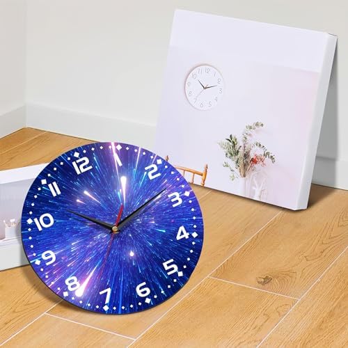 Galaxy Vintage Wooden Silent Non-Ticking Battery Operated Arabic Numerals Wall - Image 6