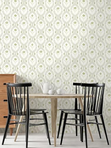 Orainege Peel and Stick Wallpaper Floral Vintage Wallpaper Self Adhesive - Image 4