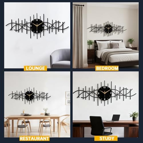 SIN&MI Metal Wall Clock, Large Wall Clocks - Image 5