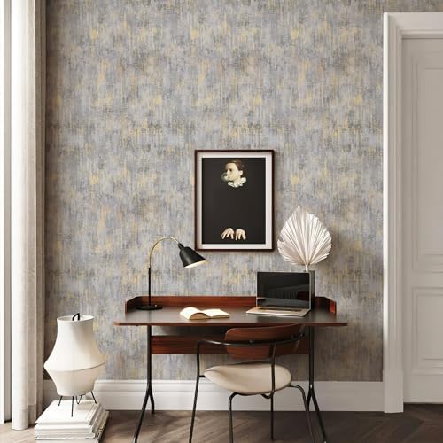 Simon&Siff Textured Wallpaper Distressed Concrete Wallpaper 17.3inx19.68ft - Image 3