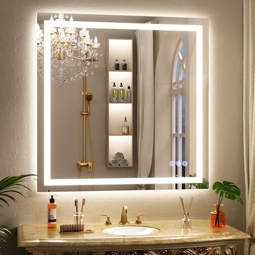 47"x 47" LED Bathroom Mirror by Unknown