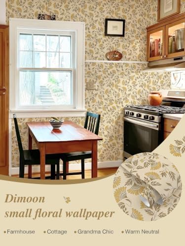 Dimoon Vintage Peel and Stick Wallpaper Floral Contact Paper Farmhouse - Image 4