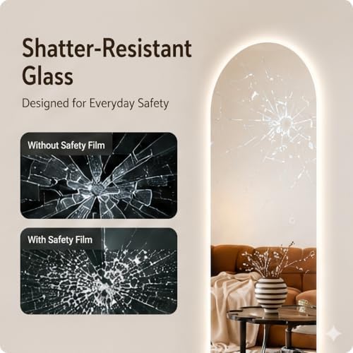 LAIYA 71" L x 32" W Archway LED Full Length Mirror - Image 6