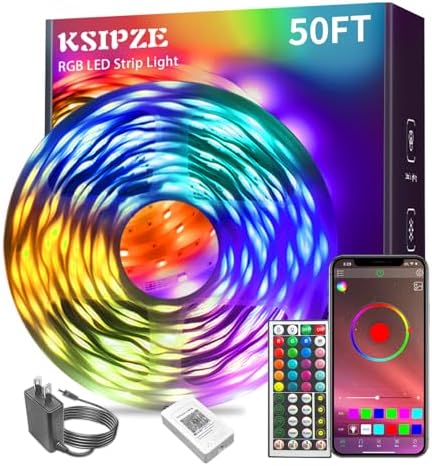 KSIPZE Led Lights for Bedroom 50ft Led Strip Lights by KSIPZE