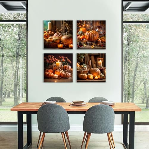 Fall Wall Art Pumpkin Wall Decor Autumn Harvest Picture Rustic Farmhouse - Image 5