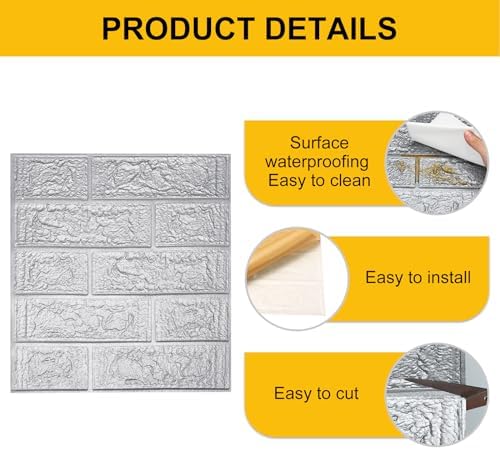 uxcell 3D Wall Panels Peel and Stick - Image 3