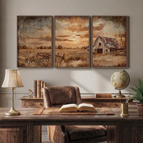 Large Farmhouse Landscape Wall Art - Image 5