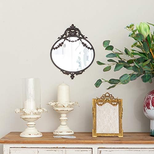 NIKKY HOME 10" x 12" Rustic Decorative Metal Oval Wall Mounted Small Victorian - Image 2