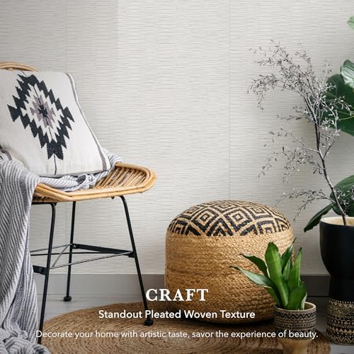 GoDear Design White Textured Wallpaper Cabinet Covers - Image 2