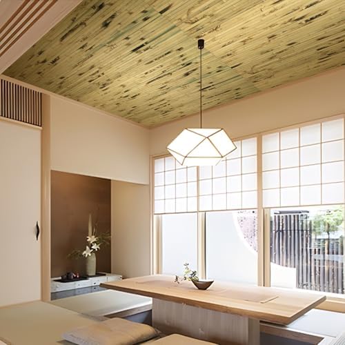 AMZDEPOT Natural Bamboo Wall Panel, 48 x 96 Inch, Light Burned - Image 6