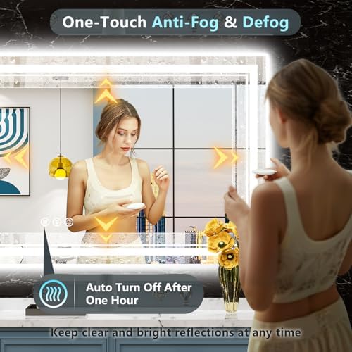 84x32 LED Bathroom Mirror, Backlit & Front Lit Lighted Mirror - Image 5