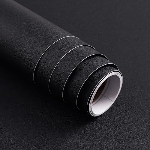 15.7" x 394"Black Wallpaper Matte Black Contact Paper Self Adhesive Peel and by Micpolo
