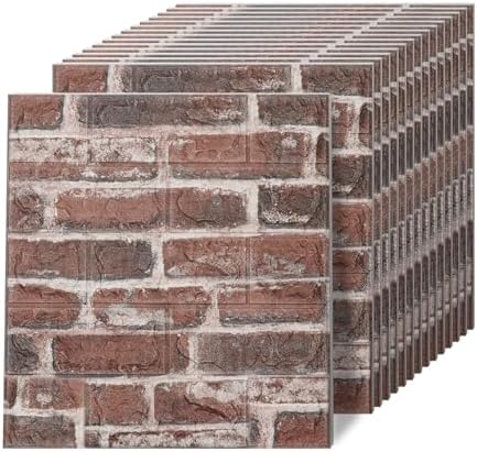 3D Faux Brick Wall Panels, Peel and Stick, XPE Foam by Greymond