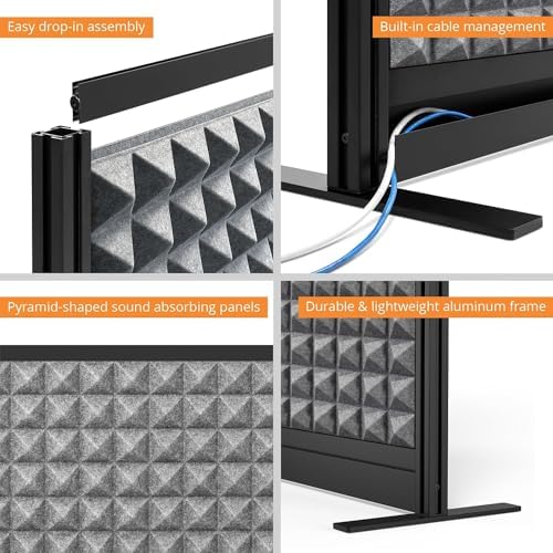 Stand Up Desk Store Studio Modular Wall and Sound Absorbing Room Divider | - Image 6