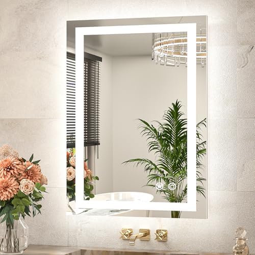 TETOTE LED Bathroom Mirror 22 x 30 Inch Lighted Bathroom Vanity Mirror by TETOTE