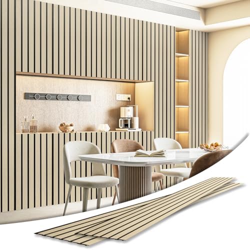 Art3d Six-Grid Design Slim Slat Wall Panels, 104 x 12 Inch by Art3d