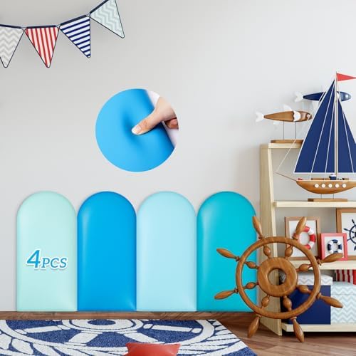Jetec 4 Pcs Kids Wall Padding Panels, 1.18 Inch Thick Foam Wall Protector by Jetec