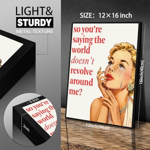 70s Pink Sexy Women Poster Funky Funny Quote Wall Art Retro Housewife Picture - Image 2