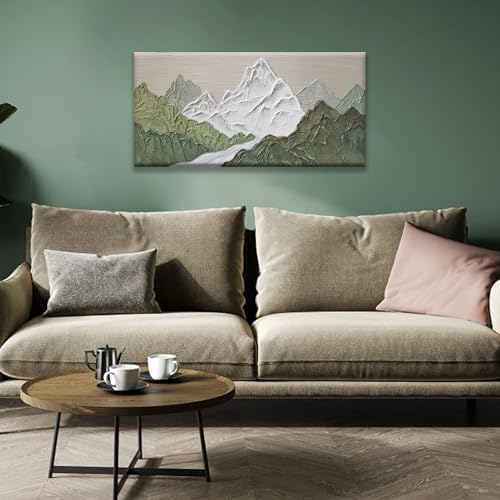 YISXINOAG Green Mountain Forest Landscape Wall Art Abstract Nature 20"X40" - Image 2