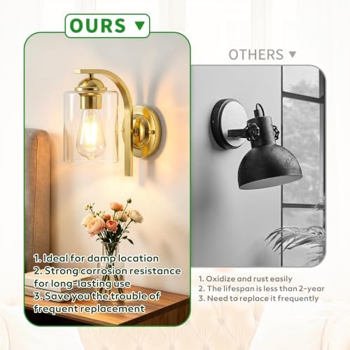Phaosio Gold Wall Sconces Lights - Image 5