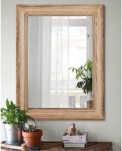 Rustic Mirror with Wood Frame Rectangular Mirrors - Image 3