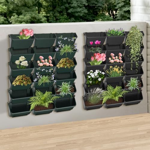 Hanging Vertical Wall Planter, 18 Pack Vertical Garden Planter, - Image 6