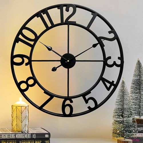 CLXEAST Silent 24 Inch Wall Clocks by CLXEAST