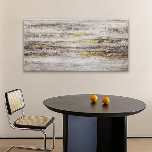 YISXINOAG Brown Grey White Abstract Wall Art Modern Contemporary 20"X40" - Image 4