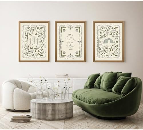 Christian Floral Wall Art Bible Verse Posters Scripture Flower Canvas Wall - Image 6