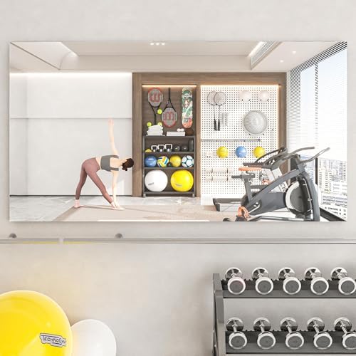 Hasipu Home Gym Workout Mirror 72" L x 36" W-1pc Large Full Length Mounted Full by Whatssuitableisthebest