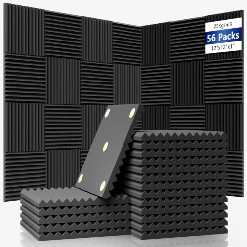 56 Pack Acoustic Foam Wall Panels by Temgcuam
