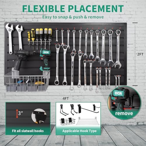 FRAYSCENT Slat Wall Paneling Garage Slat Wall Storage Systems Slatwall Panels - Image 2