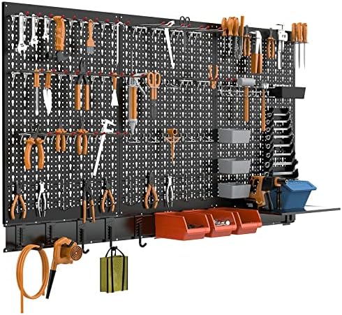 TORACK Metal Pegboard Wall Organizer System 24x48 in - Image 2