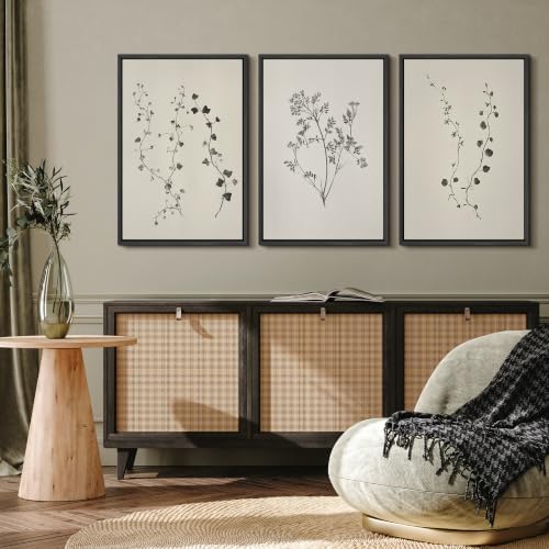 MUDECOR Framed Canvas Print Wall Art Set Botanical Sprigs - Image 4