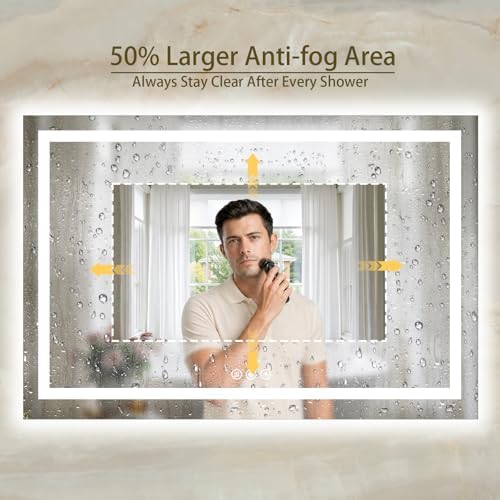 60"x40" LED Bathroom Mirror - Image 2