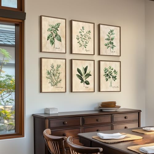 Framed Rustic Sage Green Botanical Wall Art - Image 2