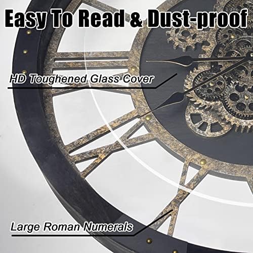 27 inch Large Real Moving Gears Wall Clock - Image 4