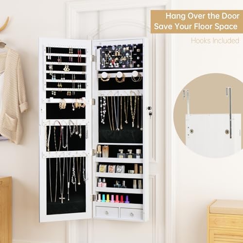 Jewelry Armoire Door Wall Mounted Mirror - Image 5