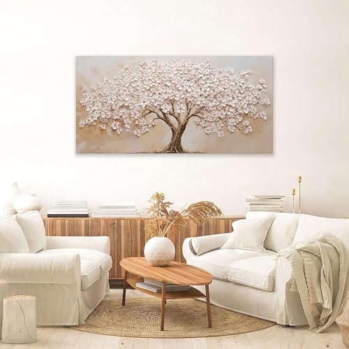 Gold Canvas Wall Art Decor 24"x48" Modern Tree Of Life Wall Art - Image 5