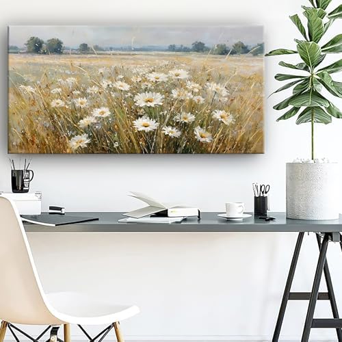 Abstract White Flower Landscape Picture Canvas Art Hanging Living Room Dining - Image 5