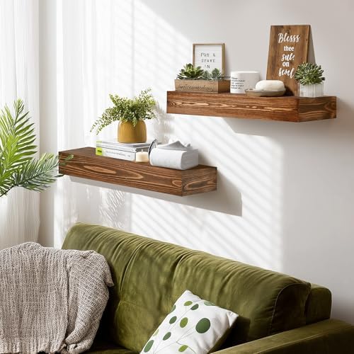 Floating Shelves, 17 x 7 Inch Fireplace Mantel - Image 2
